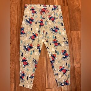 Disney Stitch Pajama Pants with Blue and Red Accents